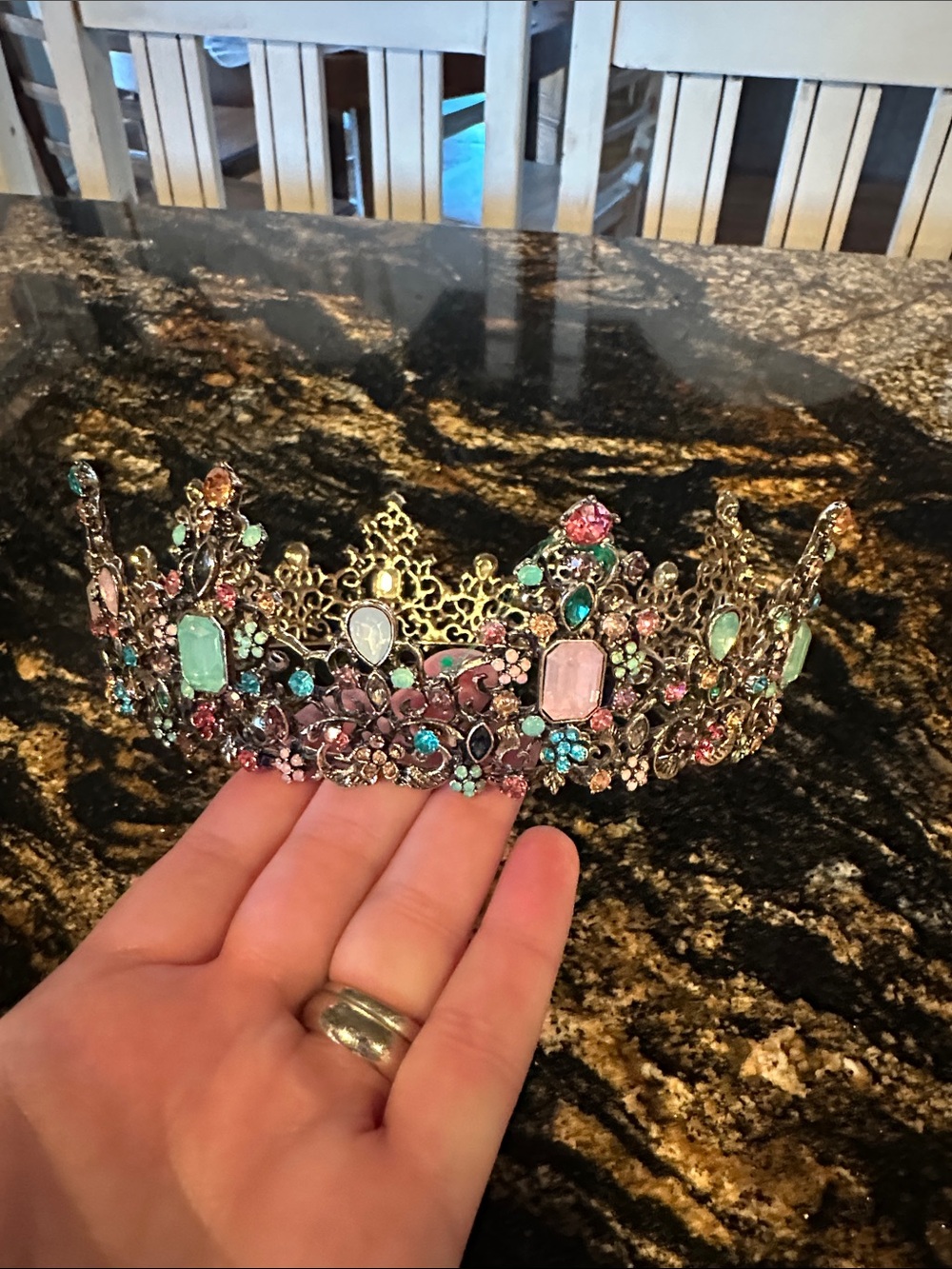 Jeweled girls crown